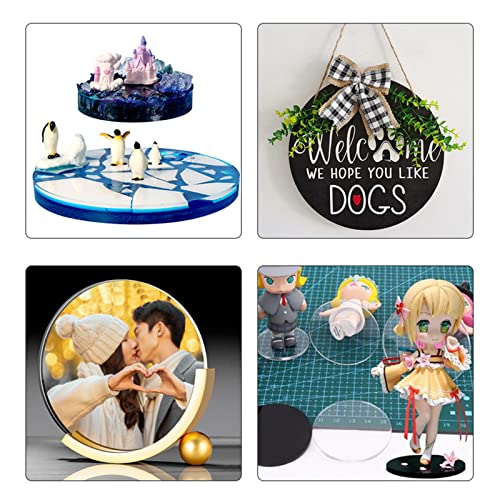 4 Deep Circle Silicone Molds for Resin, Round Silicone Molds for Resin 3" x 2" in, 5" x 2" in, 7" x 2" in, 9" x 2" in Deep Round Molds Deep Epoxy Charmewooden