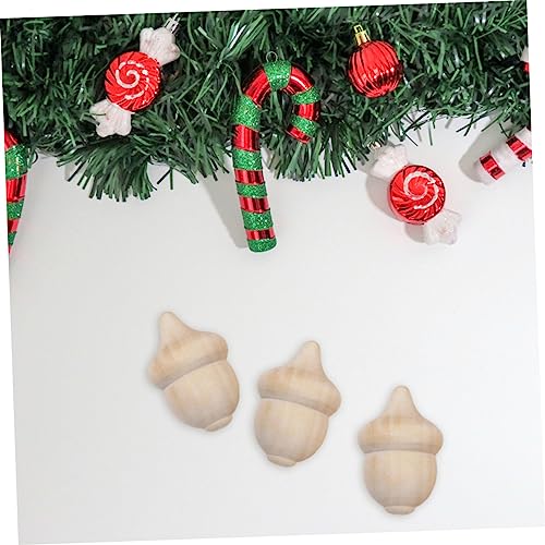 VILLCASE 3 Sets 26 Wooden Toys Wooden peg Dolls Wooden Craft Bowls Unfinished Wood Toys for Crafts Acorns Peg Doll Wedding Decoration Natural VILLCASE