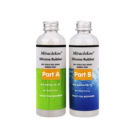 Miraclekoo Silicone Mold Making Kit Liquid Silicone Rubber 15A Platinum Silicone Translucent Mold Making Silicone for Casting Resin Molds, Silicone Miraclekoo