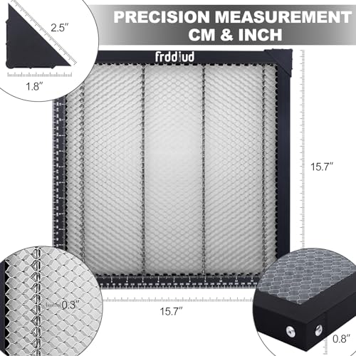 Frddiud Honeycomb Laser Bed, 15.7 x 15.7 x 0.8 inch laser cutting bed for CO2&Laser Engraving, with Aluminum Plate, Can Quickly Dissipate Heat and - WoodArtSupply