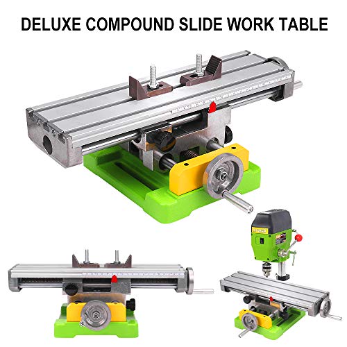 MYSWEETY Multifunction Worktable Milling Working Cross Table Milling Machine Compound Drilling Slide Table For Bench Drill Adjustme X-Y (6350 SIZE) MYSWEETY
