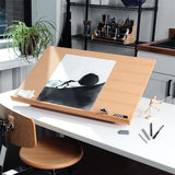 SoHo Urban Artist Extra Large 19.75" x 29.5" Adjustable Portable Drawing Board Stand Easel, 5 Positions, Natural Beechwood Finish Soho Urban Artist