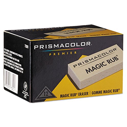 Prismacolor Premier Magic Rub Vinyl Erasers, 12 Pack - WoodArtSupply