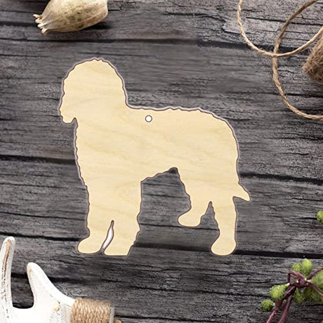 Goldendoodle Wood Craft Unfinished Wooden Cutout Art DIY Wooden Signs Inspirational Wall Plaque Classic Home Family Wall Decor for Home Office Arupkeer
