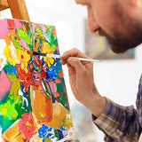 Artist Paint Brushes Set, 12pcs Professional Angular Paintbrushes for Acrylic Watercolor Oil Painting, Face Body Nail Art, Crafts, Canvas, Rock, Auhoahsil