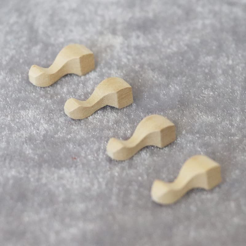 AirAds Dollhouse 1:12 Miniature Furniture Legs Wardrobe Cabinet Legs Unfinished Wood (Set 4pcs) Air-Ads Supplies