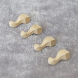 AirAds Dollhouse 1:12 Miniature Furniture Legs Wardrobe Cabinet Legs Unfinished Wood (Set 4pcs) Air-Ads Supplies