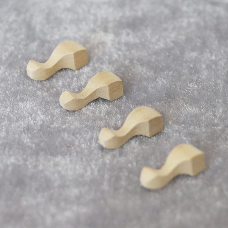 AirAds Dollhouse 1:12 Miniature Furniture Legs Wardrobe Cabinet Legs Unfinished Wood (Set 4pcs) Air-Ads Supplies