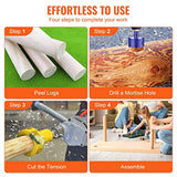 VEVOR Tenon Cutter, 1.5" / 38 mm Diameter, Premium Aluminum & Steel Log Furniture Cutter, with Dual Curved Blades & Button Screws Home Master Kit, VEVOR