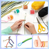 PP OPOUNT Glitter/Laser/Glow/Normal Lanyard String for Crafts, 24 Rolls Plastic Lacing String, Gimp Bracelet Making Kit for DIY Bracelets, Key PP OPOUNT