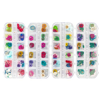4 Boxes Dried Flowers for Resin, Gartful 48 Styles Natural 3D Applique Flowers DIY Craft Supplies, Resin Epoxy Casting Fillers for Silicone Molds,