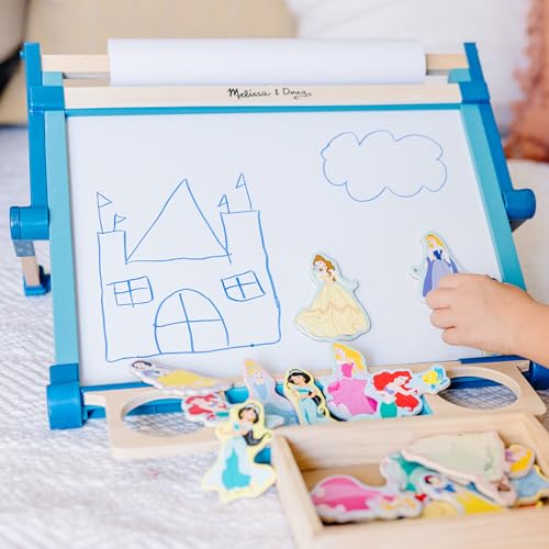 Melissa & Doug Deluxe Double-Sided Tabletop Easel (Arts & Crafts, 42 Pieces, 17.5” H x 20.75” W x 2.75” L, Great Gift for Girls and Boys - Best for - WoodArtSupply