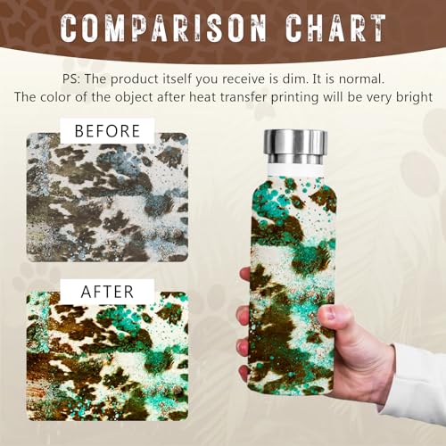 Tintnut Cowhide Infusible Ink Transfer Sheets - 10 Sheets 12"x10", Cow Print Sublimation Transfer Paper Bundle Compatible with Cricut for DIY Mugs, Tintnut