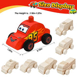 SHAPGEI 12 Pieces Wood DIY Car Toys Unfinished Wooden Cars Paintable Wood Car Blocks Crafts for Students Home Activities Easy Woodworking and Family SHAPGEI
