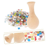 Operitacx 1 Set DIY Vase Unfinished Wood Vase Paintable Vase Tall Ceramic Vases Christmas Craft Supplies Flower Vase Mosaic Flower Holder Vase Tall Operitacx