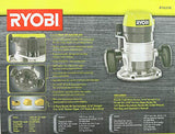Ryobi R1631K 1-1/2 Peak HP 8.5 Amp LED Lit Corded Router Including 3 Piece Bit Set (w/ Tool Bag) Ryobi