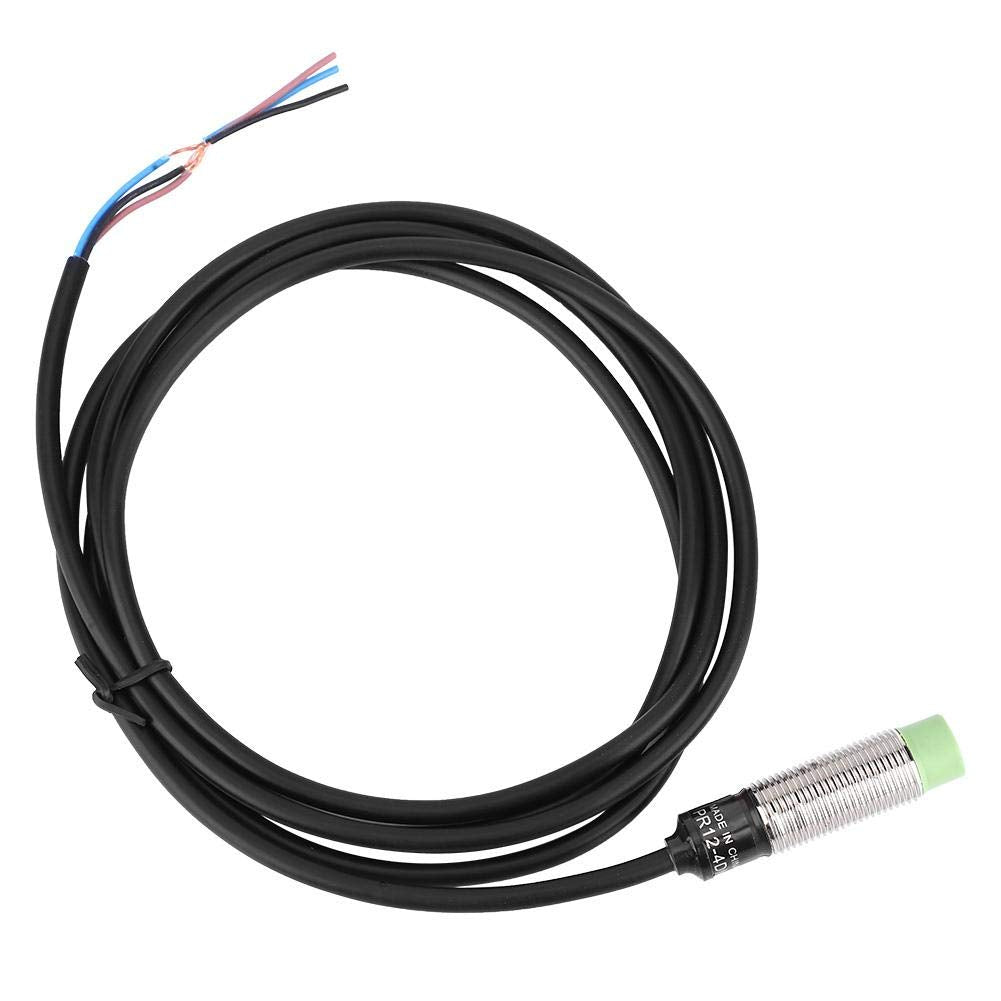 PR12-4DN Metal Inductive Proximity Sensor Switch 3-Wire NO NPN Wire Length 1.8m - WoodArtSupply