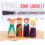 EXCEART 20 Pcs Wooden Peg Doll Peg People Kit Unfinished Wooden Figurines Wooden Peg Figures Wood Doll Figures Peg Dolls DIY Blank Peg People Blank EXCEART