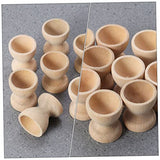 Zerodeko 12pcs Hand Painted Egg Tray Easter Egg Cup Unfinished Egg Cup Easter Egg Holders Montessori Egg Cup Toy Egg Holder for Boiled Eggs Egg Zerodeko
