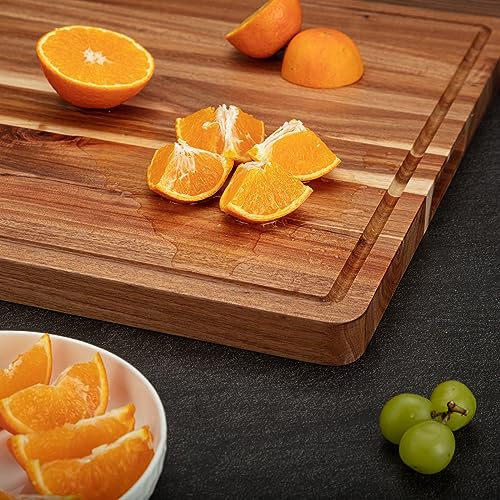 GaoMon 24 x 18 In Acacia Cutting Boardfor Kitchen, XXL Extra Large Charcuterie Cheese Platter Serving Tray, Food Prep and Serving Boards, Chopping