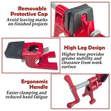 Sutekus 2Pack Pipe Clamps 3/4 Inch Wood Gluing Pipe Clamp Set with H-shaped Feet Bar Clamps Heavy Duty Woodworking Cast Iron Clamp Fixture (3/4 Inch) Sutekus