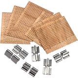 6Pcs 2.75x2.36 Inch Large Wooden Candle Wicks with Metal Bases for Candle Making Craft, Natural Wood Rectangle Candle Cores for DIY Soy Wax Candles Lenisc