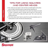 Starrett Center Head for 12"/300mm and Larger Combination Squares, Combination Sets, and Bevel Protractors - Smooth Finished, Forged, and Hardened Starrett
