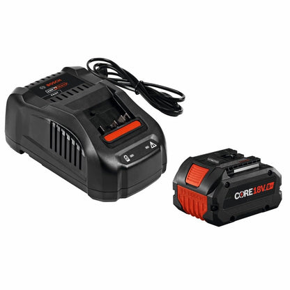 BOSCH GXS18V-12N14 18V Starter Kit with (1) CORE18V® 8 Ah High Power Battery and (1) Fast Battery Charger - WoodArtSupply