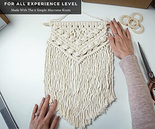 Bochiknot Macrame Kit for Adult Beginners - Art & Craft Macrame DIY Kit for Adults & Kids - Boho Macrame Home Wall Hanging Décor Bochiknot