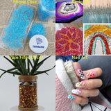 High Luster Crushed Glass, Broken Glass, Glass Gems Chips for DIY Resin Art Epoxy Crafts, Nail Art, Geode Painting, 1-3Mm(200G) (Ocean Blue) WoodArtSupply