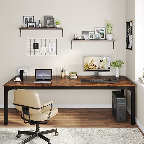 Tribesigns 78.7 Inches Extra Long Computer Desk 2 Person Desk, Double Long Desk, Workstaion for Home Office Tribesigns