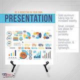 U.S. Art Supply 14" High Exhibitor Black Steel Tabletop Instant Display Easel (Pack of 6 Easels) - Small Portable Tripod Stand, Adjustable Holders - US Art Supply