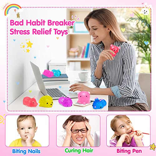 OCATO 45Pcs Mochi Squishys Toys Mini Squishies 2nd Generation Glitter Animal Squishies Party Favors for Kids Adults Stress Relief Toy Treasure Box OCATO