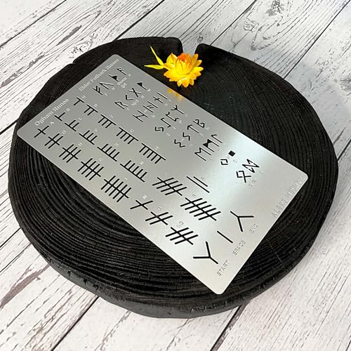 Aleks Melnyk No.421 Metal Stencil, Elder Futhark and Ogham Runes, Ancient Alphabet, Sigil Magic Alphabet Stencil 1 PC, Letter Template for Wood Aleks Melnyk