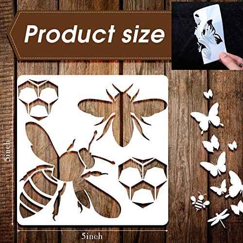 20 Pieces Stencils for Painting Reusable Animal Plant Music Stencil Spring Summer Fall Winter Stencil Template, DIY Stencils for Painting on Wood - WoodArtSupply