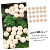 Gogogmee 50pcs Log Dispersion Beads Round Wood Spacer Beads Unfinished Spacer Beads Jewelry Making Rustic Garland Wood Loose Spacer Round Spacer Gogogmee