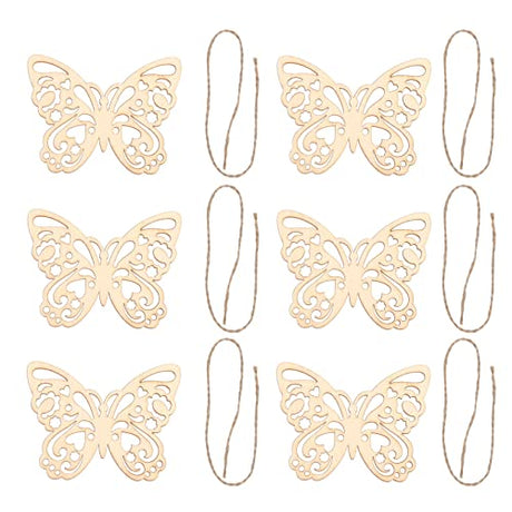 Didiseaon Wood Crafts Unfinished 50 Sets Wooden Butterfly Crafts Butterfly Unfinished Wood Cutouts Blank Butterfly Wooden Paint Crafts for Kids Home Didiseaon