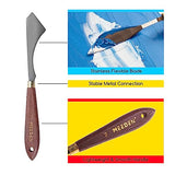 MEEDEN 5 Pieces Painting Knife Set Versatile Stainless Steel Spatula Palette Knife Oil Painting Accessories Mixing Scraper for Oil, Paint Color MEEDEN