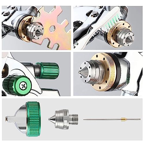 ENDOZER Professional HVLP Spray Gun Set Gravity Feed Air Spray Gun with 1.4, 1.7, 2.0mm Nozzles, 20 oz, 600cc with Gauge for Auto Paint, Primer, ENDOZER