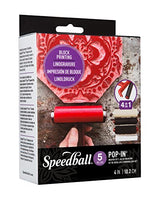 Speedball Pop-in 4" Roller Brayer Kit, Foam, Rubber, Hard Rubber & Acrylic Speedball