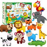 Safari Jungle Animals Sewing Kit Zoo Felt Animal DIY Crafts for Girls and Boys Educational Nursery Sewing for Kids Art Craft Kits for Beginners Set CiyvoLyeen