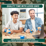 BeaverCraft Wood Carving Kit for Beginners DIY Kits for Adults & Kids Woodworking Kit Whittling Knife Set – Craft Hobby Kits for Adults Teens Hobbies BeaverCraft