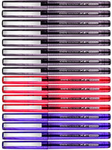 EYEYE Liquid Ink Roller Ball Pens Fine Point, 4 Blue 8 Black 4 Red 16 Pcs Extra Fine Rollering Pen, 0.5mm Needle Nib, Free Ink Roller, Rollerball EYEYE