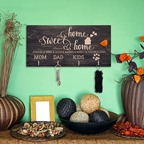 People People Personalized Wood Key Hanger for Wall | New Home Décor Gift for Wedding Housewarming | Customized Gifts for Couple Mr Mrs Key Ring People People