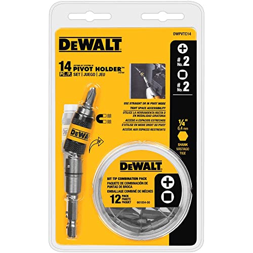 DEWALT Pivot Bit Holder Set, 14-Piece (DWPVTC14) DEWALT