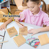 ACXFOND 6PCS 4x4x2 inch Basswood Carving Blocks, Unfinished Wood Blocks for Crafts, Unfinished MDF Wood Squares Wooden Blocks for Arts and Crafts ACXFOND