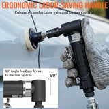 BAIWEN 1/4" Right Angle Air Die Grinder - 90 Degree Heavy Duty 20,000 RPM Compressed Sander Polisher Tool for Contour Grinding, Polishing, Milling, Baisiky