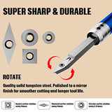 8Pcs Tungsten Carbide Cutters Inserts Set for Wood Lathe Turning Tools, WenCrew Universal Carbide Tip Tipped Cutter Tool Accessories(Included 11mm WenCrew