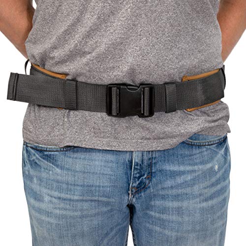 Dickies Heavy-Duty Padded Work Belt for Contractors, Quick-Release Buckle, Adjustable, 3-Inch Width, Holds Most Tool Belt Pouches, Grey/Tan - WoodArtSupply