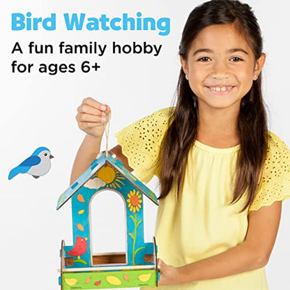 Creativity for Kids Build and Paint Bird Feeder Wood Craft Kit - DIY Bird House Kit for Children, Outdoor Activities for Kids Age